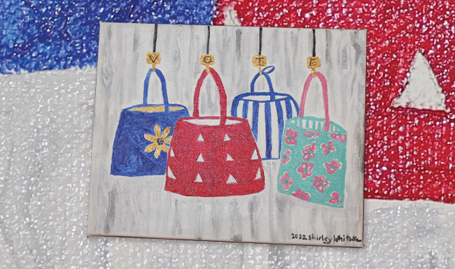 The Tote Project Vote painting by Shirley Jackson Whitaker